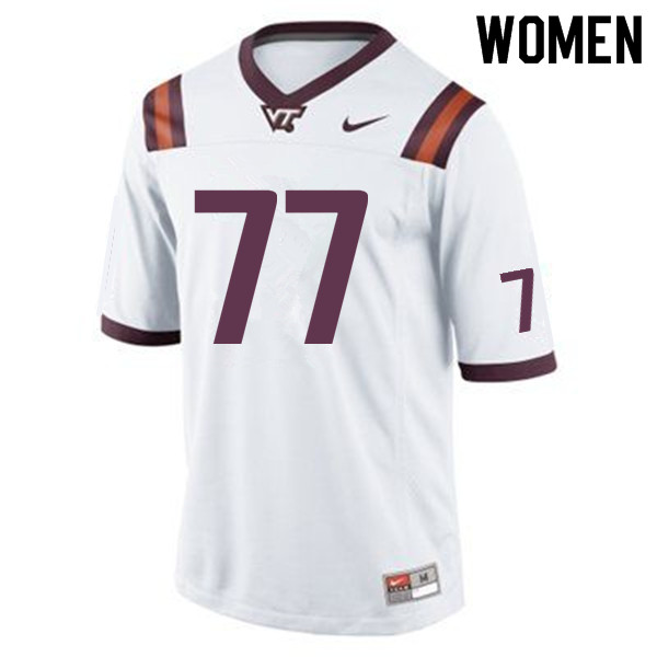 Women #77 Demetri Moore Virginia Tech Hokies College Football Jerseys Sale-Maroon - Click Image to Close
